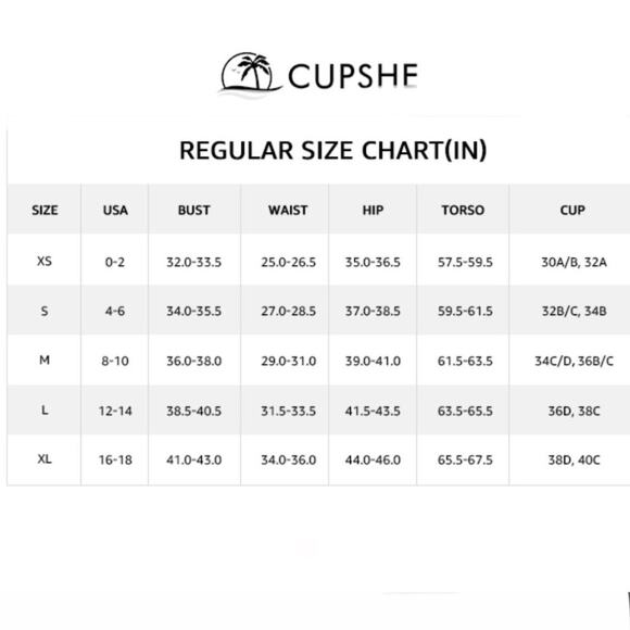 Cupshe Women’s Tankini Swimsuit S Blue Tropical 2 Piece Scoop Neck UPF 30 Tie - Picture 9 of 9